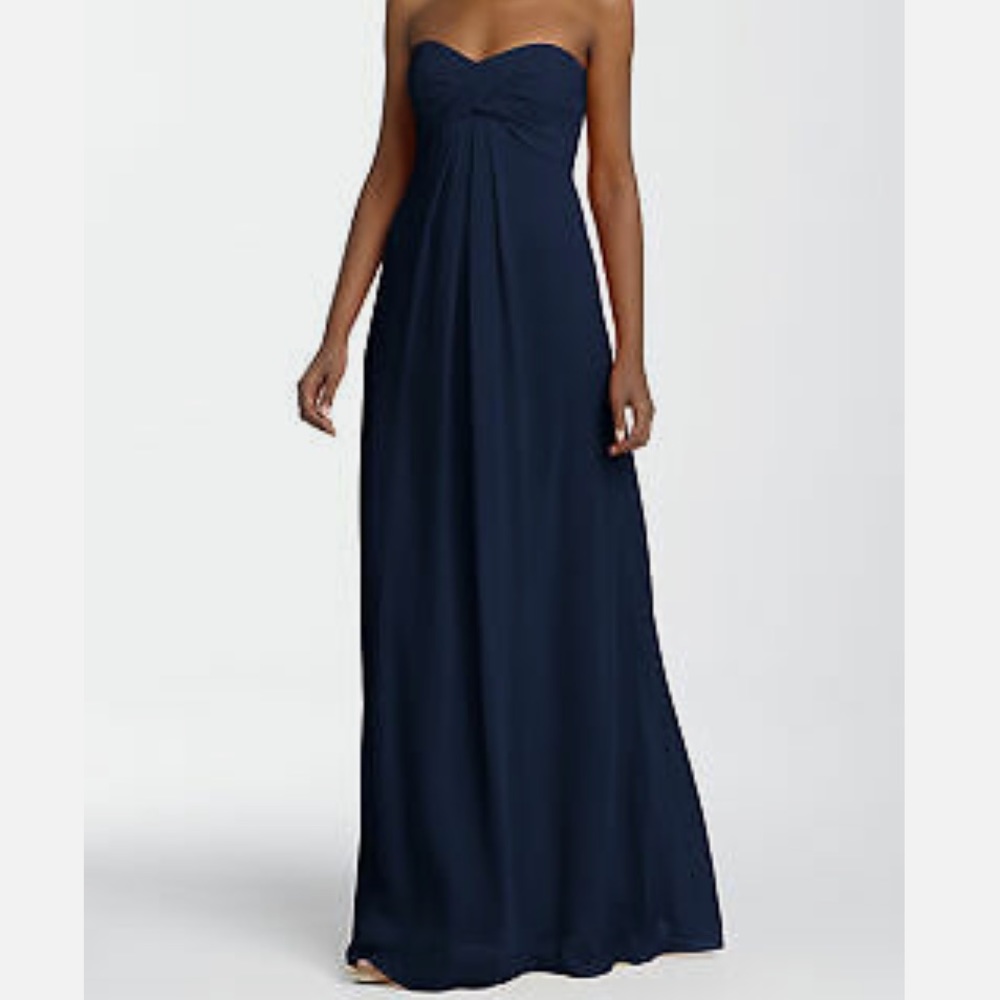 Nicole Miller Strapless Chiffon Gown